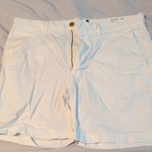 J Crew Men's White Stretch Chino Shorts 32"x7"